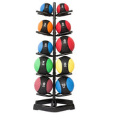 Medicine balls with rack